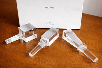 Vera Wang Wedgwood 'illusion' Crystal Bottle Stoppers Gift Box Set (3)