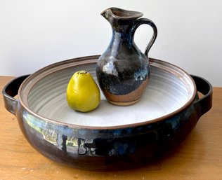 Two Mid Century Studio Pottery Works- Signed