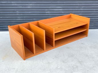 Vintage Danish Pedersen And Hansen Teak Desktop Organizer By Viby-J