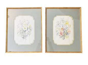 Pair Of English Watercolors, Nicely Framed
