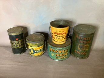 Vintage Tin Can Lot