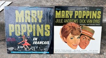 Pairing Of Vintage Mary Poppins Soundtrack Records (LP) French & English
