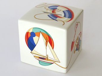 Tiffany & Co Seashore Nautical Ceramic Money Coin Bank W/stopper