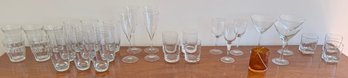 Large Lot Of Glass Cups