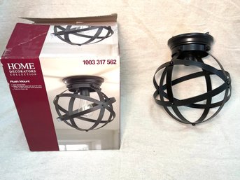 A Home Decorators Flush Mount Orb Fixture