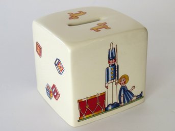 Vintage Mason's Ironstone For Tiffany & Co. Ceramic Toy Cube Bank - England