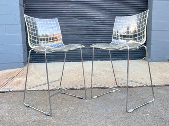 Pair 1990s Marco Maran X3 Counter Stools For Max Design - Pair 1 Of 2