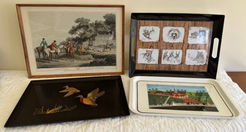 Four Trays Including Villeroy And Boch