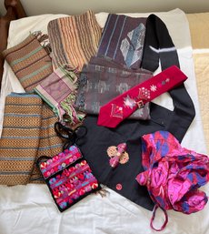 Lot Of Scarves, Bags, Etc