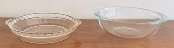 Pyrex Pie Dish And Bowl