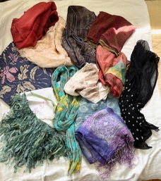 Lot Of Dress Scarves, Some Silk