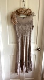 Dress W/ Scarf, Size M