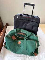 Briggs & Riley Rolling Briefcase And Green Canvas Duffle