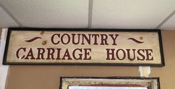 Painted Wooden Sign-Country Carriage House