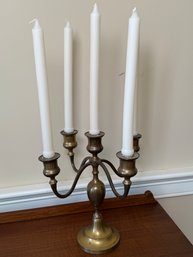 Vintage Brass Five Arm Candelabra