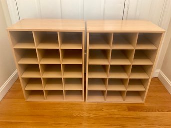 Set Of Two Stackable Shoe Organizer Cubes