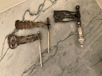 3 Purim Filigree Groggers Noisemakers