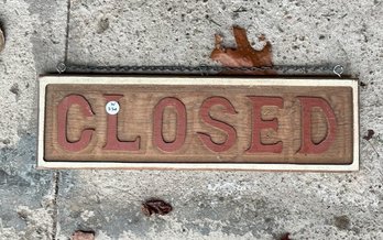 Wooden Open/Closed Sign