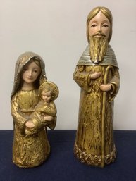 Vintage Nativity Figurine Set Of Mary/joseph/baby Jesus By Schmid Bros