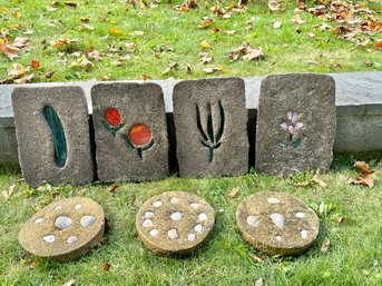 Concrete Stained Glass & Shell Garden Markers, So Creative!