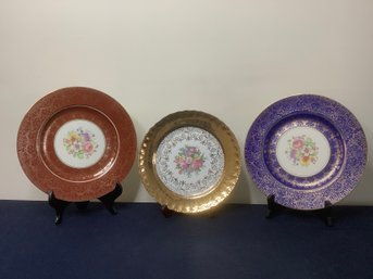 Mixed Plate Lot Of 3