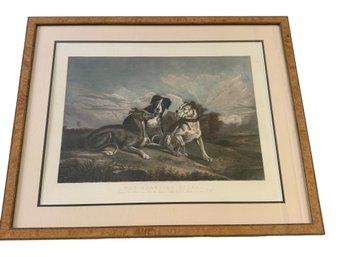 The Boasting Hound Engraving Of The Original Painting By Sir Edwin Landseer