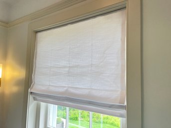 A White Linen Waterfall Shade - Bath 2b