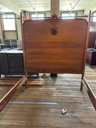 Antique Oak Double Bed