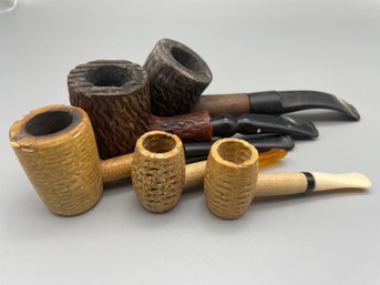 Five Vintage Smoking Pipes.