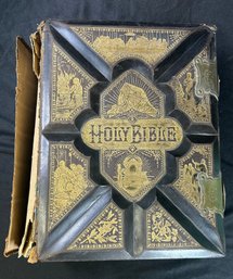 1883 LANGMAID Family Holy Bible Comprehensive Dictionary