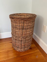 Wicker Hamper With Lid