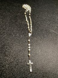 Vintage Pearl Colored Rosary Beads #30