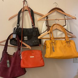Lot Of 5 Essential TIGNANELLO Leather Handbags-assorted Styles & Colors