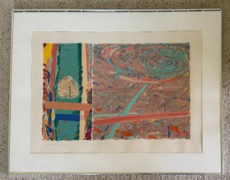 Framed Colored Lithograph Signed John Loker