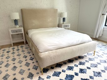 Queen Size Upholstered Bed - Nice Quality