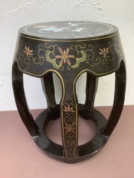 Chinese Black Lacquer Mother Of Pearl Table