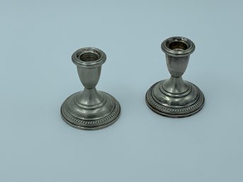Pair Of Sterling Candlesticks