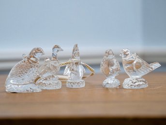 Five Waterford Bird / Fowl Crystal Figurine Ornaments