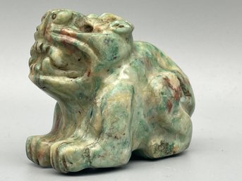 Antique/ Vintage Carved Jadeite / Stone Dog Or  Lion.