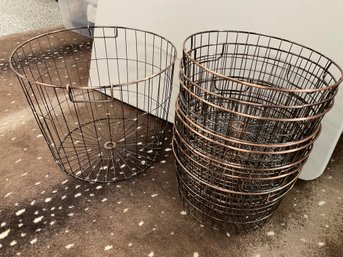 Two Tone Metal Storage Baskets