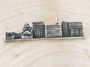 Merrin Sterling Silver City Scape Bar Pin