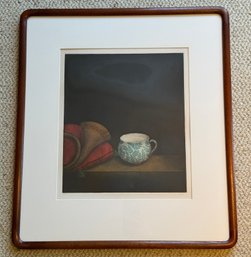 Framed Colored Print Signed T. Yokoi