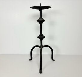 Wrought Iron Gothic Tri-Footed Candle Stick