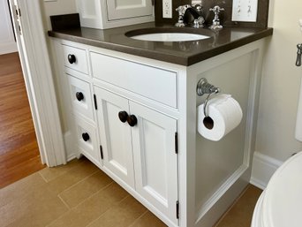 A 37.5 Inch Stone Top Vanity - Bath 2B - Removed & Ready For Pickup