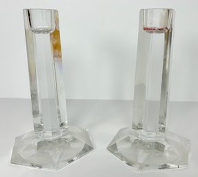Tiffany & Co Crystal Candlesticks (2)