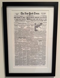 Framed Print Of NY Times 1942