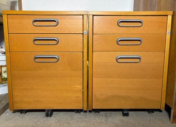 Pair Of IKEA Galant Rolling Office Cabinets (2)