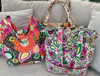 Trio Of Assorted Retired Print VERA BRADLEY Quilted Shoulder Bags