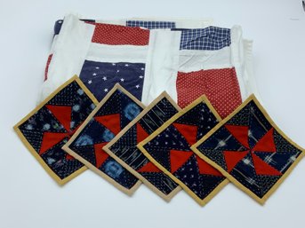 Quilted Tablecloth And Coasters