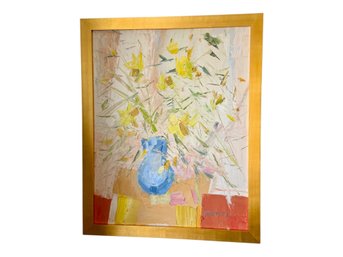 Unauthenticated Painting Signed Italo Botti (George Barrel) Still Life Or Spring Bouquet